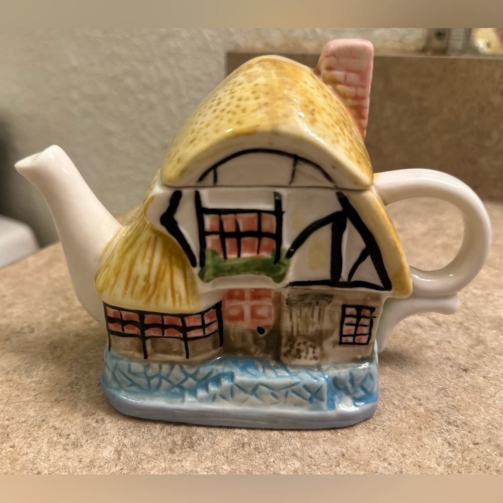 Cottage House Ceramic Teapot from Houston Harvest
